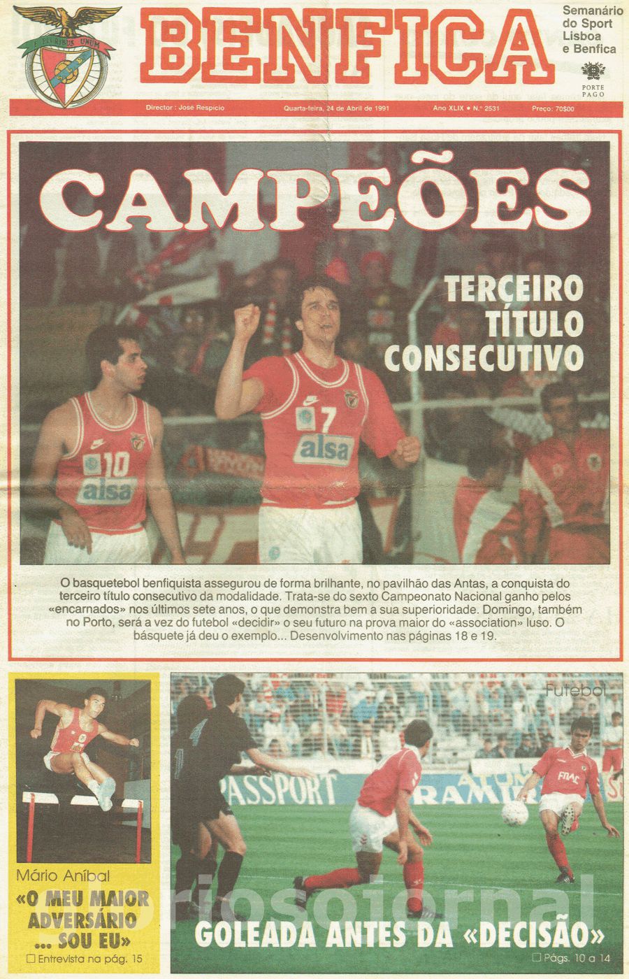 jornal o benfica 2531 1991-04-24